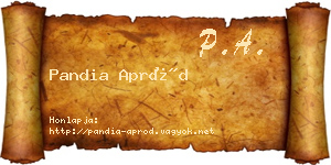 Pandia Apród névjegykártya
